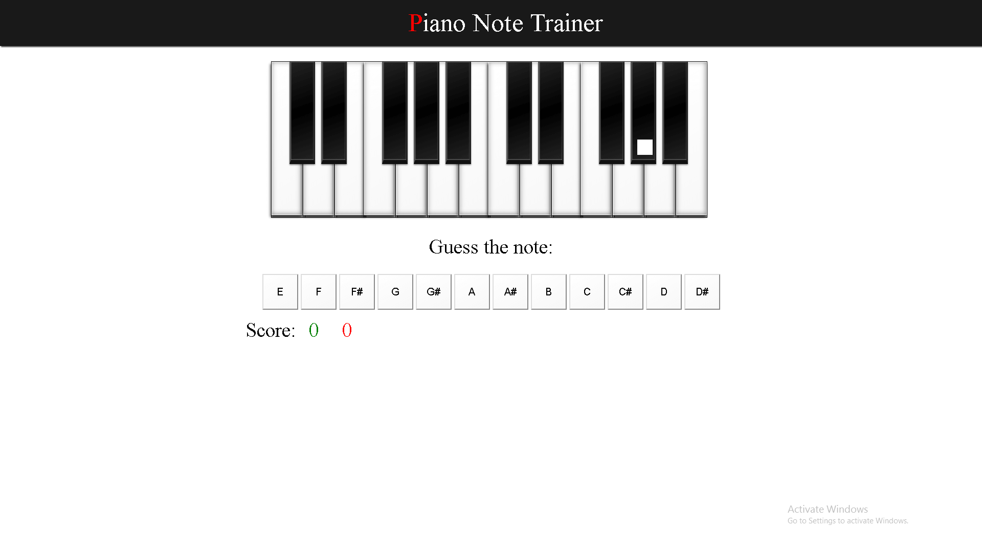 Piano Note Trainer
